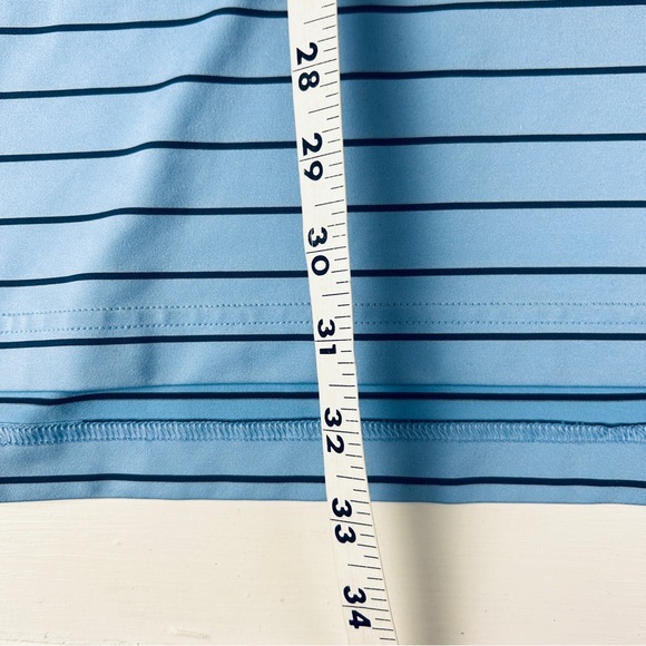 Peter Millar Summer Comfort Mens Golf Polo Sz XL Blue Striped Rendezvous Course - Picture 5 of 7